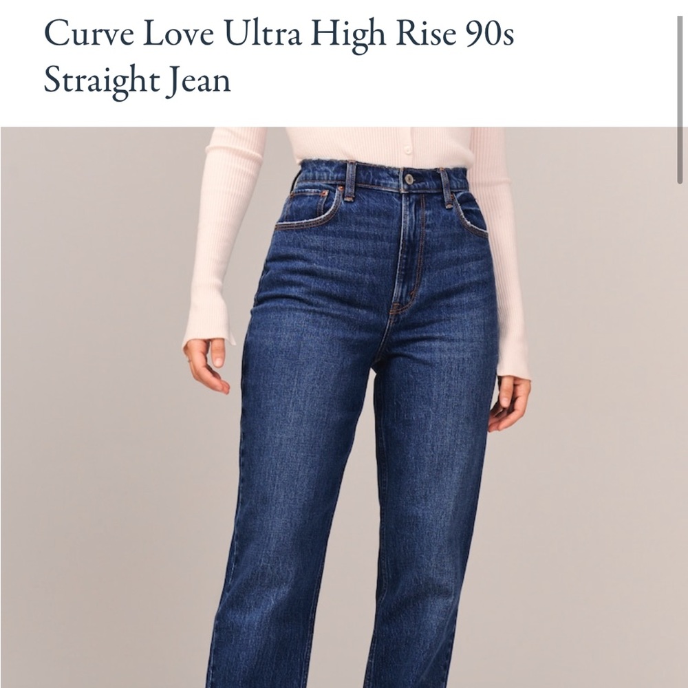Abercrombie Curve Love size 24 90s straight Jean in SHORT